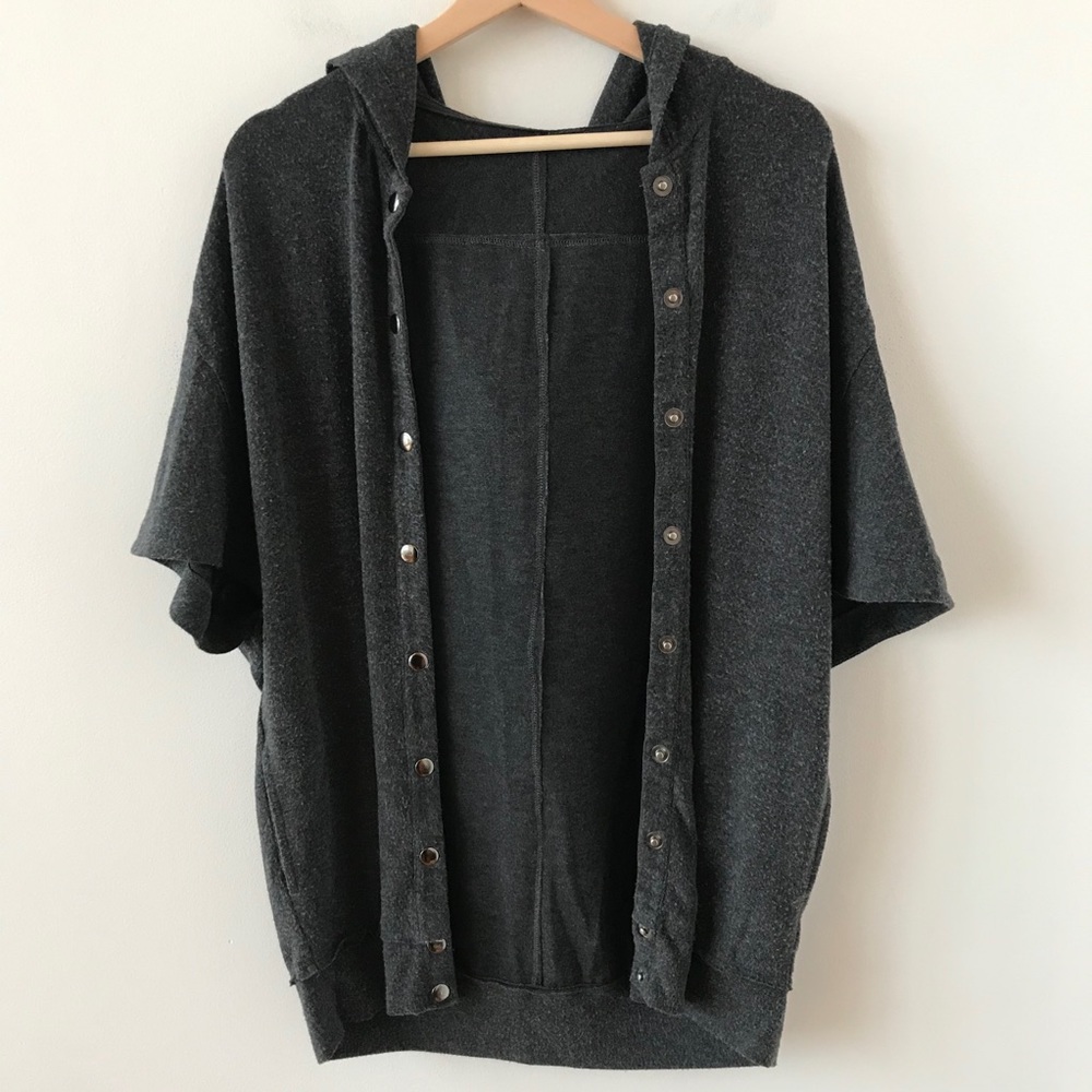 Michael Stars snap front short sleeves sweatshirt